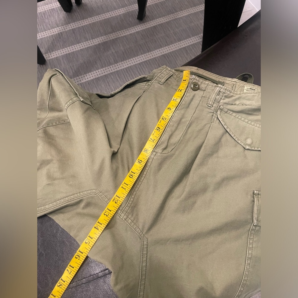 R13 harem cargo drop crotch jean denim Pant - Olive. SIZE 28 - Picture 9 of 14